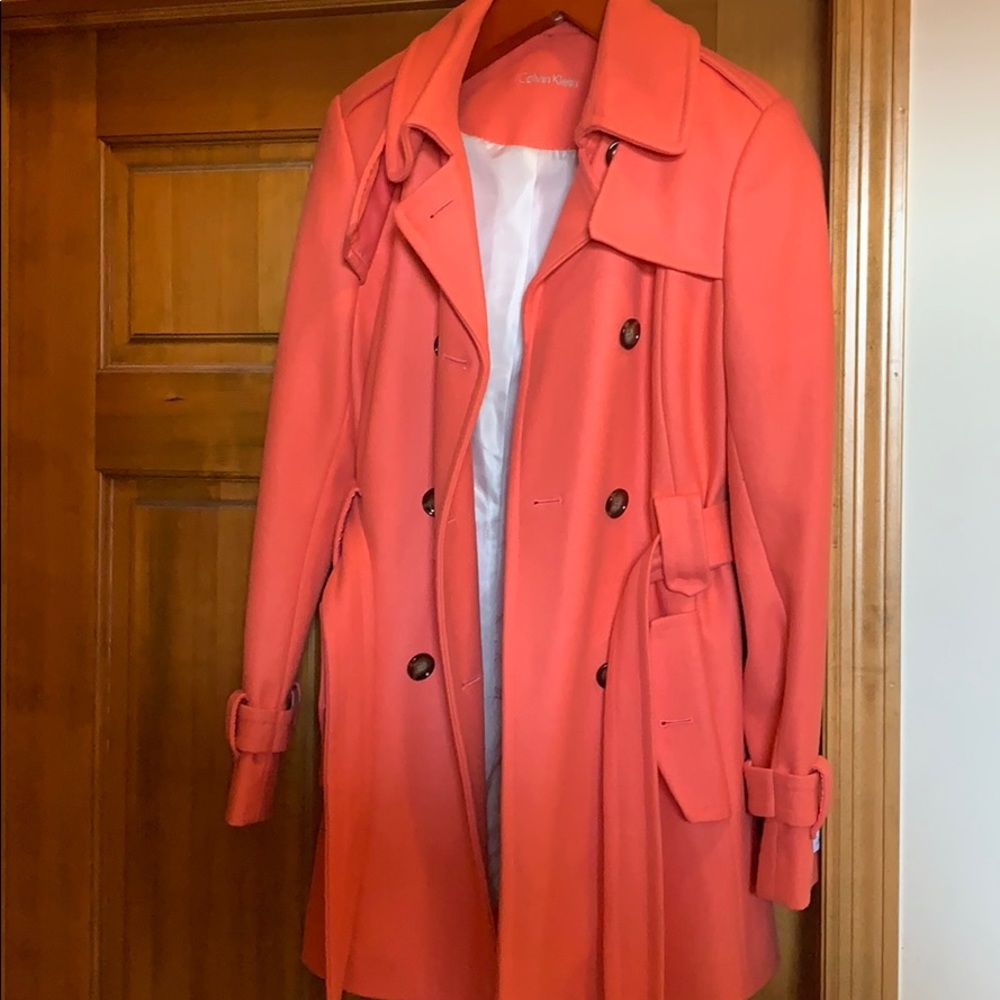 Calvin Klein Peach Colored Peacoat